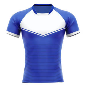 เสื้อรักบี้คุณภาพสูง ผลิตจากวัสดุที่ดีที่สุด ระบายอากาศได้ดี แห้งเร็ว ออกแบบลายแบบซับลิเมชั่นตามสั่ง สำหรับผู้ใหญ่ - Product Image 1