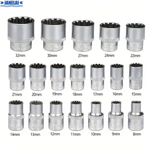 19-delige Plum Blossom Twaalf-Tands Steeksleutelset Grote Steeksleutels 1/2" van CRV-materiaal, hogere hardheid en duurzamer - Product Image 6