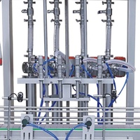 Máquina Llenadora de Líquidos y Pastas Lineal Automática de Cuatro Cabezales para Línea de Producción de Bebidas, Cosméticos, Lociones y Alimentos