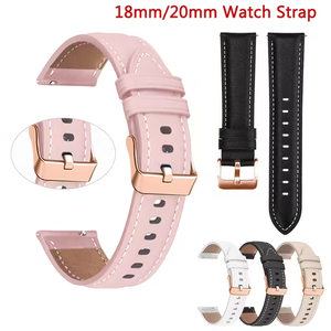 สายนาฬิกาหนังสังเคราะห์ 18 มม./20 มม. สายนาฬิกาทดแทนสำหรับ <span class=keywords><strong>Samsung</strong></span> <span class=keywords><strong>Galaxy</strong></span> FE/8/7/5/6/3/<span class=keywords><strong>4</strong></span> อุปกรณ์เสริมสายรัดข้อมือ - Product Image 1