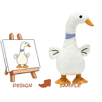 Mini poupée en peluche personnalisée avec un design brodé en peluche longue, doublure en nylon et maille