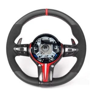 Volante deportivo M con mango de gamuza de cuero negro para <span class=keywords><strong>BMW</strong></span> F10 F30 F31 F32 F20 E92 E60 X6 E71 X5 E70 M3 M4 M5 - Product Image 1