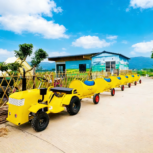 Hot Sale Battery <strong>Train</strong> Rides for Amusement Park on Trackless <strong>Outdoor</strong> Children's Electric Oil Drum <strong>Train</strong> Factory Can Custom logo - Product Image 1