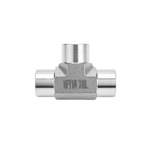 מחבר טי נקבה SUS316L 3000psi עם הברגה לחיבור צינור NPT1/4 לשימוש תעשייתי - Product Image 6