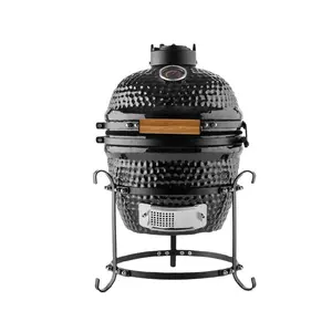 Auplex Gril en céramique au charbon de bois Kamado 13 pouces pour extérieur ou intérieur