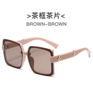 Новые солнцезащитные очки унисекс в форме четырехлистного клевера, полнокадровые, европейский стиль, модные, вирусные, UV400, оптом - Product Image 4