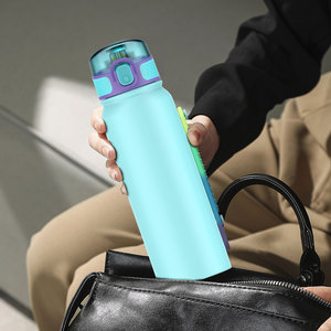 Bouteille d'eau en acier inoxydable 304 avec logo personnalisé, bouteille de sport à double paroi isolée sous vide, sans BPA, boissons chaudes et froides, gratuite - Product Image 3