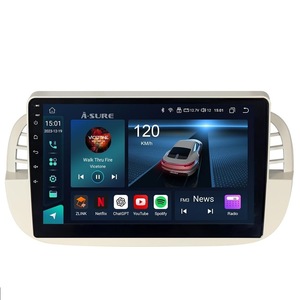 หน้าปัดควบคุมกลางสำหรับรถยนต์ Fiat 500 (2010-2015) ที่รองรับ CarPlay พร้อมกล้องมองหลังความละเอียดสูงและระบบนำทาง GPS ในรถยนต์ - Product Image 2