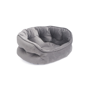 Elegante Flanell-Hunde betten mit festem Muster, die dem Schlaf bereich Ihrer Haustiere Luxus verleihen - Product Image 2