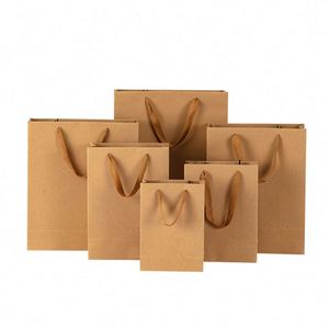 Custom Wholesale Personalized Sac En Papier Bolsas De Papel Apparel Garment Brown Kraft Paper Shopping Bag for Clothing - Product Image 2