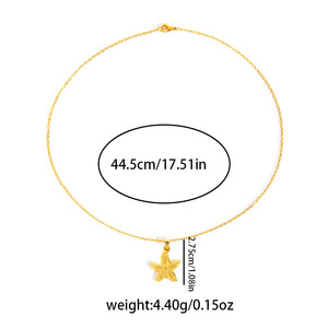 Collana RINHOO in Acciaio Inossidabile con Ciondolo a Stella Marina in Zirconi, Accessorio Boho per Donna, Regalo per Amiche - Product Image 6