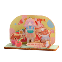Imprimé personnalisé Photo Anime bois artisanat debout signalisation décorative dessin animé publicité personnage qualité boîtes en bois panneaux muraux