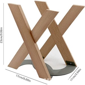 X Shaped Wooden Desktop <b>Bookend</b> 20 Cm For Books Office School Supplies Organizer - Product Image 3