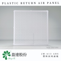 Grille de ventilation de plafond en plastique ABS JM-613 595x595mm, grille de retour d'air blanche pour plafond à barre en T