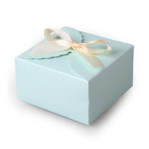 Frais fait à la main carré blanc et rose carré barre de savon mignon nœud papillon pliant boîte d'emballage carte boîte-cadeau pour l'utilisation de bougie - Product Image 6