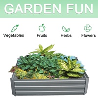 Kit de lit de jardin surélevé en métal écologique jardinière galvanisée légumes fleurs herbes succulentes boîtes de jardinière d'extérieur