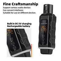 Émetteur et récepteur sans fil UHF XLR avec alimentation fantôme 48V pour microphone et guitare