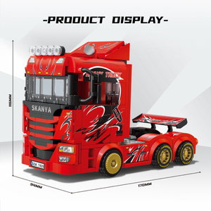 SEMBO MOC 技术遥控重型卡车 1:18 比例建筑模型 DIY 教育玩具 - Product Image 1