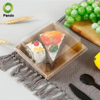 Boîte à Sandwich en Carton Kraft Jetable pour Salade et Restauration Rapide à Emporter avec Couvercle Transparent