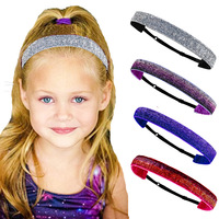 Bandeaux de sport scintillants pour femmes et filles, antidérapants, élastiques, brillants, réglables, pour la course, la danse, la gymnastique, accessoires pour cheveux