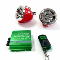 Système audio stéréo étanche pour moto avec amplificateur radio FM USB, alarme antivol, double 12V, télécommande, lecteur MP3