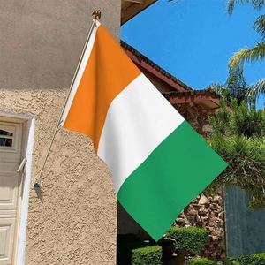 Drapeau de la Côte d'Ivoire 3x5 FT en polyester de qualité supérieure, résistant à la décoloration et à double couture, idéal pour la décoration - Product Image 3