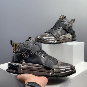 Botas Casuales de Alta Calidad para Hombre, de Piel de Oveja, con Suela de Goma Recubierta de Goma Pura, con Función Impermeable y Elevadora - Product Image 2