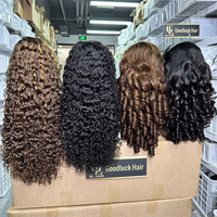 Gran Oferta: Pelucas de Cabello Humano Vietnamita Virgen con Encaje Frontal HD 5x5 13x6, Sin Pegamento, Grado 15A, SDD, Rizado Voluminoso, para Mujeres