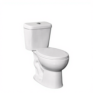 Usine En Gros Moderne Facile À Nettoyer Blanc Allongé Monté Au <span class=keywords><strong>Sol</strong></span> S-trap Flush Commode Deux Pièces Salle De Bains En Céramique <span class=keywords><strong>WC</strong></span> <span class=keywords><strong>Cuvette</strong></span> De Toilette - Product Image 1