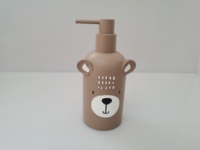 Ensemble d'accessoires de salle de bain en résine pour enfants, motif ours mignon, lot de 3, distributeur de savon, porte-brosse à dents, gobelet