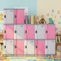 Mini casier électronique Toppla en ABS rose à 18 compartiments, durable, écologique, moderne, démontable, résistant aux intempéries, en plastique – Prix usine