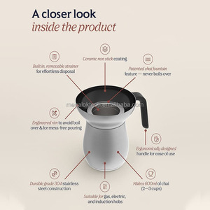 Bouilloire à thé en acier inoxydable pour cuisinière <span class=keywords><strong>avec</strong></span> <span class=keywords><strong>filtre</strong></span> à mailles fines <span class=keywords><strong>intégré</strong></span>, bec verseur anti-goutte et poignée ergonomique résistante à la chaleur - Product Image 4