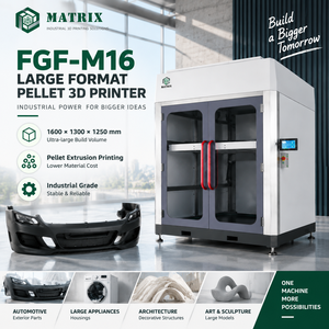 Imprimante 3D industrielle grand format utilisant des granulés plastiques pour les pièces automobiles et les boîtiers d'appareils électroménagers - Product Image 1