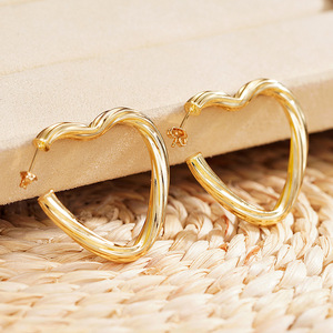 Orecchini a Spirale a Cuore Aperto, Gioielli per Orecchie in Stile Coreano Carino e Dolce, per Donna, da Indossare Ogni Giorno, per Feste, Regalo - Product Image 6