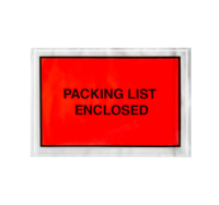 Enveloppes pour listes de colisage, documents inclus, enveloppe rouge pleine face auto-adhésive pour étiquettes d'expédition e-commerce transfrontalier