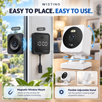 Caméra de sécurité AI Wistino pour intérieur/extérieur, surveillance domestique, babyphone, vision nocturne couleur vibrante, caméra Wifi Tuya