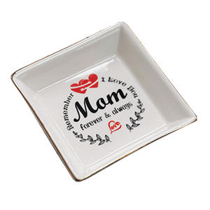 Plat à bibelots en céramique pour la mère, plateau à bijoux et porte-bague pour maman, meilleurs cadeaux, porte-bague pour la sœur - Product Image 5