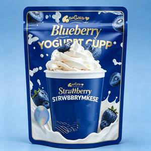 Wholesale Sticker Mylar Bags <strong>Starburst</strong> - Milk Tea &amp; Boba Themed High Barrier Pouch for Edible - Product Image 2