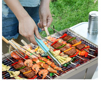 Table de barbecue pliante en acier inoxydable IGT pour camping, réchaud extérieur avec design intégré pour barbecue, cuisson du thé, pique-nique, jardin
