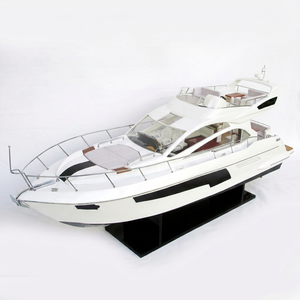 SUNSEEKER 68 SPORT <b>YACHT</b> WOODEN MODEL BOAT CM0082P High Quality Handicraft Nautical INT'L Novelty Gift - Product Image 1