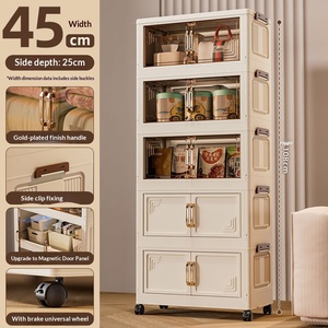 Organisateur de rangement magnétique en plastique avec porte, design pliable pour l'organisation de la maison, de la salle de bain, de la chambre à coucher, de la <span class=keywords><strong>cuisine</strong></span> et du comptoir - Product Image 3