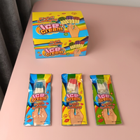 IJsjesvormige harde lolly's, tweekleurig ijsdesign, fruit smaak, zoete suiker, bulkverpakking, kinder snoepjes, nieuwigheidssnoep