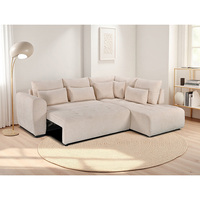 Sofá Cama en Forma de L de Dos Plazas, Estilo Europeo Moderno, Ecológico y Convertible, en Oferta al por Mayor, con Esponja para Muebles del Hogar
