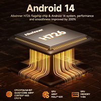 Projecteur portable intelligent HY350MAX Android 14, home cinéma intelligent avec WiFi et haut-parleur intégré, fonctionnalités de contrôle automatique
