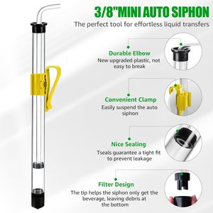 Tự động <span class=keywords><strong>Siphon</strong></span> bia chai <span class=keywords><strong>Siphon</strong></span> bơm rượu <span class=keywords><strong>Siphon</strong></span> 3/8 "Kệ mía vàng ống kẹp nhà sản xuất bia cho gallon jugs Kit - Product Image 2
