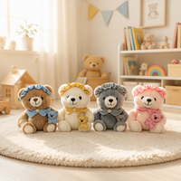 Porte-clés en peluche ours en peluche - Breloque de sac en polyester - Décoration de sac à dos