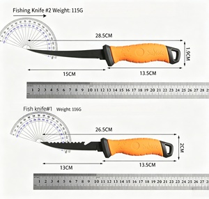 Ensemble de couteaux à filet en acier inoxydable 5Cr13, 5 pièces, couteaux flexibles pour désosser le poisson, manche antidérapant, couteaux de découpe de fruits de mer de plusieurs tailles - Product Image 6