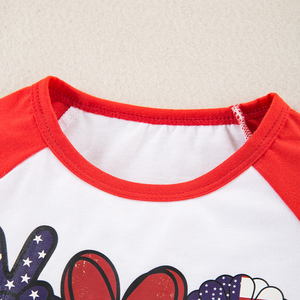 Jour de l'Indépendance bébé vêtements ensembles imprimé infantile t-shirt Shorts 2 pièces à manches courtes bébé garçon vêtements ensemble 6-36 <span class=keywords><strong>mois</strong></span> - Product Image 3