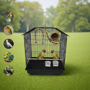 Küçük Kuşlar İçin Şık Asılı Kuş Kafesi Dekoratif Tasarım İç Mekan Ev Kullanımı İçin Asılı Küçük Kuş Kafesi - Product Image 1