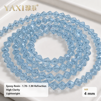 Perles bicones à facettes en résine époxy, strass en vrac avec trou pour la confection de chaînes en maille, patchs, rosettes, clous, cordes et flocons